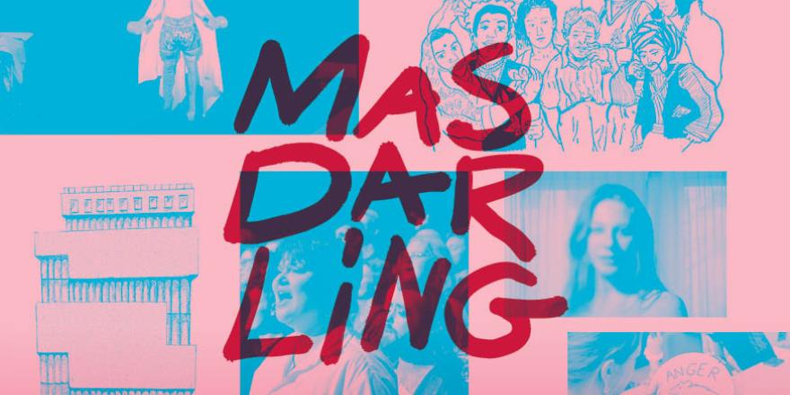 Visuele collage over identiteit en gemeenschap met MAS Darling in het midden