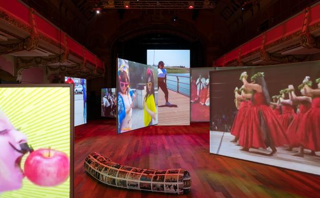 zicht op installatie in Vooruit 2021 